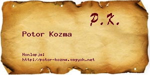 Potor Kozma névjegykártya